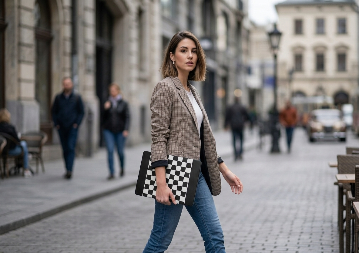 Chess Pattern MacBook Cover